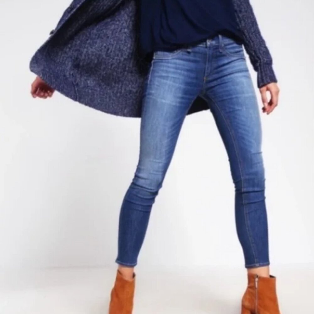 Rag & Bone Denim Skinny Capri Jeans Sonoma Wash Style Low Rise- 26
